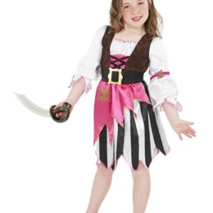 Kids Pink Pirate Girl Costume